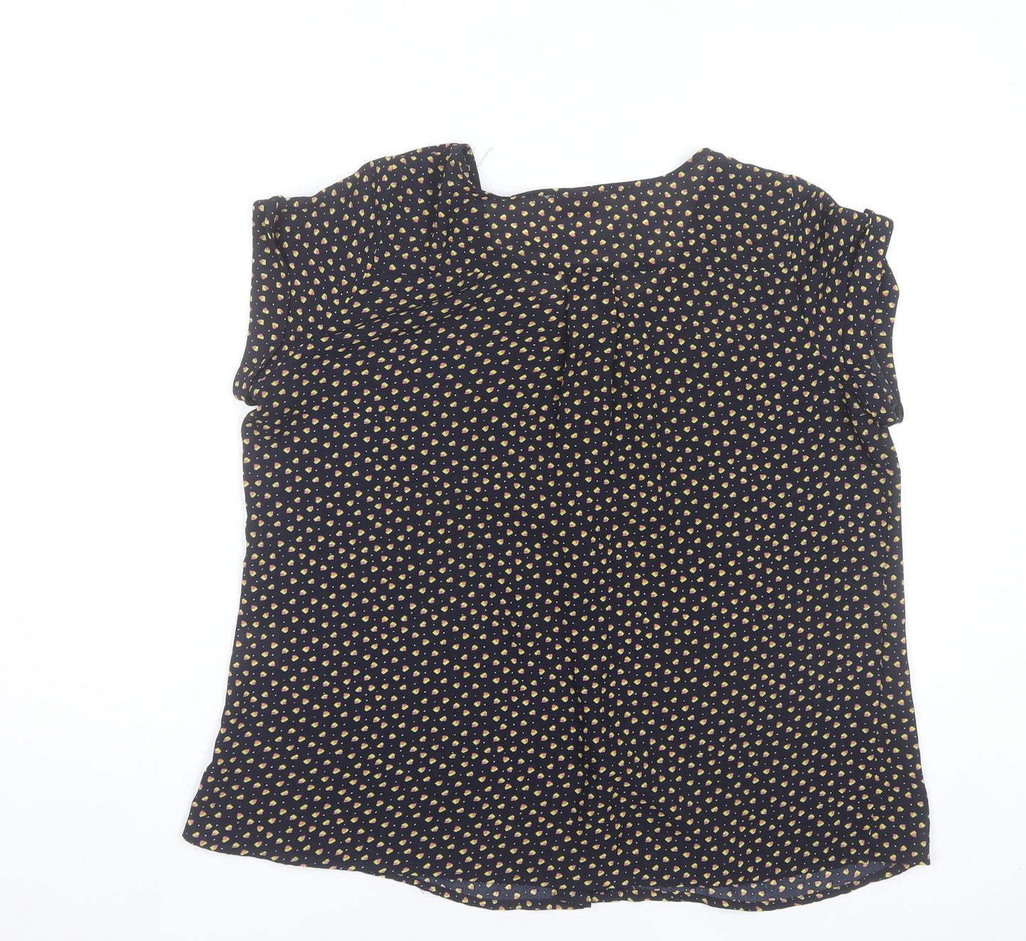 Louche Womens Blue Polka Dot Blouse Size 14 Sleeveless Casual Top