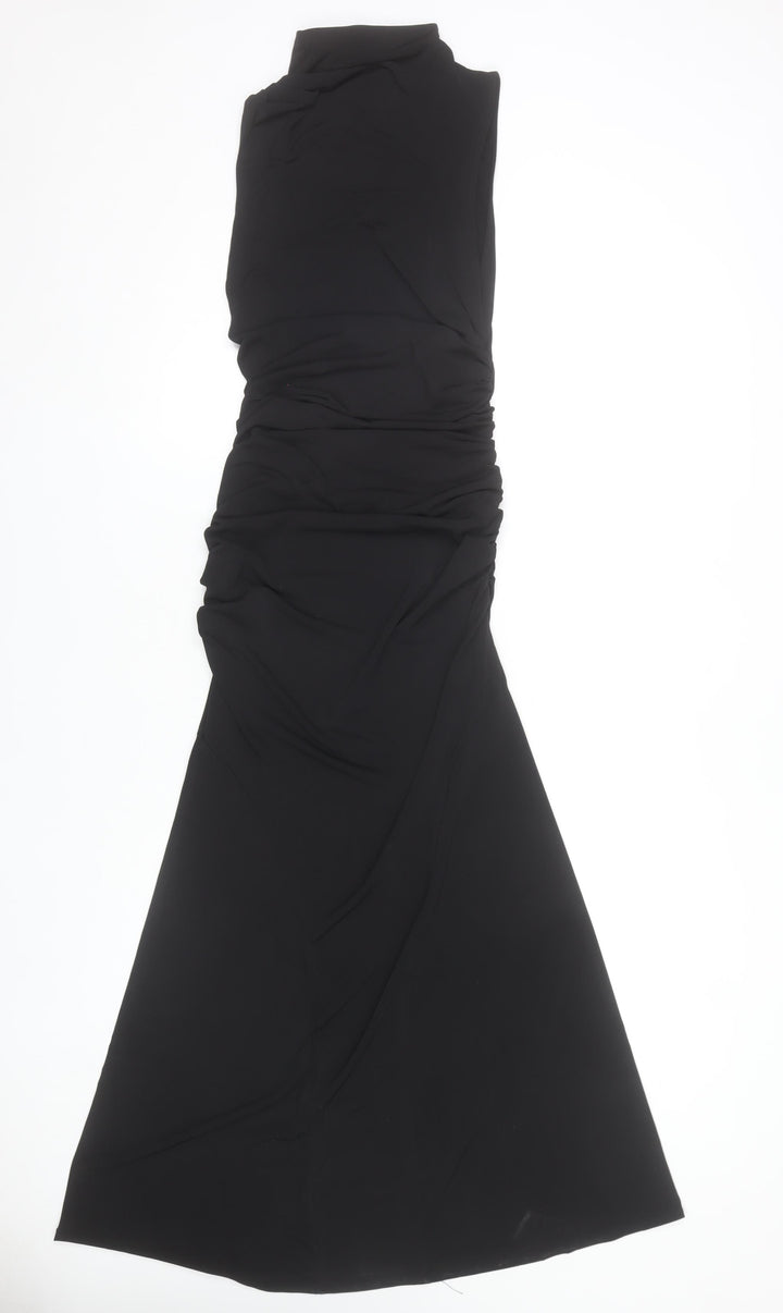 Bershka Women’s Black Size 8 Mermaid Long Party Dress Sleeveless