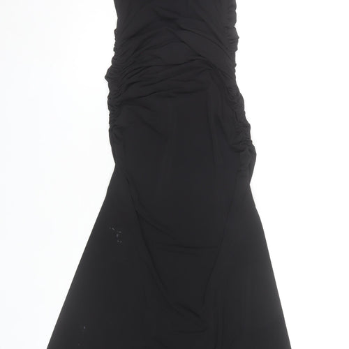 Bershka Women’s Black Size 8 Mermaid Long Party Dress Sleeveless