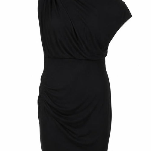 AllSaints Womens Black Strapless Bodycon Dress Size 10 Ruched