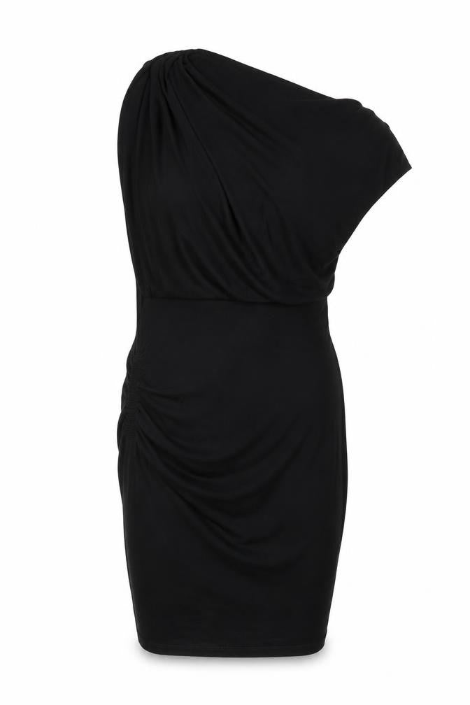 AllSaints Womens Black Strapless Bodycon Dress Size 10 Ruched