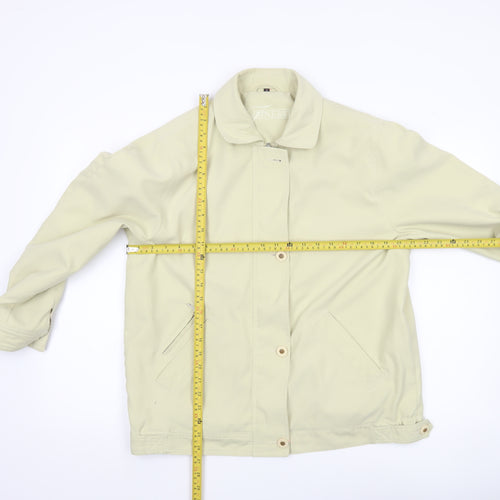 Finesse Women's Beige Size 14 Classic Mid-Length Jacket