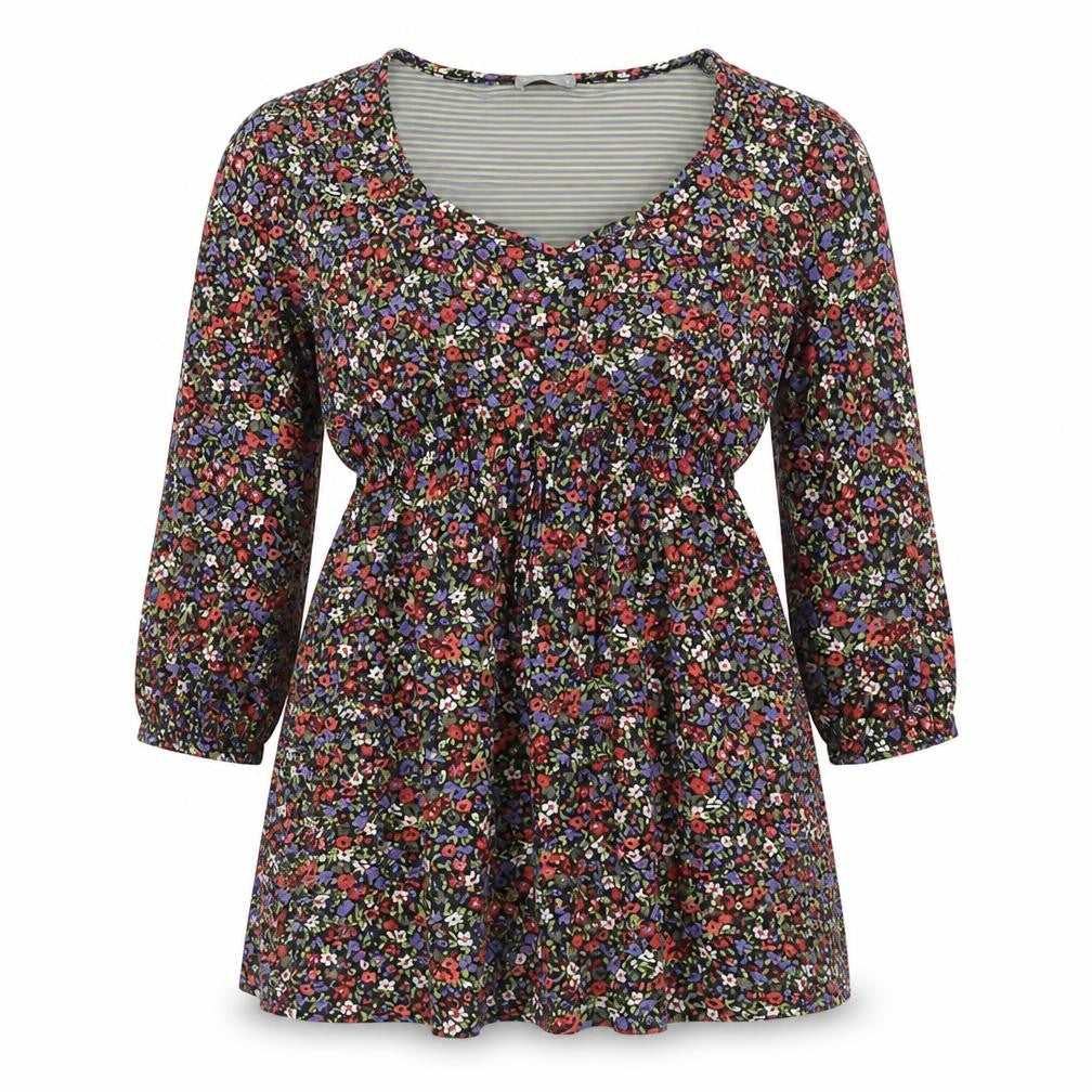 Front view of Marks & Spencer Women’s Multicoloured Floral Tunic Blouse, size UK 12