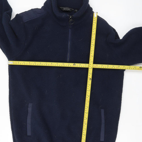 Regatta Men’s Blue Fleece Pullover Sweatshirt High Neck Size M