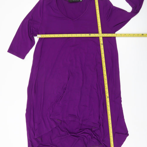 Join Clothes Women’s Purple One Size Tunic Top 3/4 Sleeve Scoop Neck