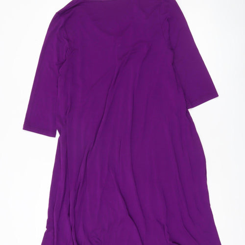 Join Clothes Women’s Purple One Size Tunic Top 3/4 Sleeve Scoop Neck
