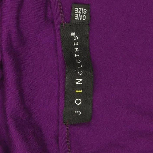 Join Clothes Women’s Purple One Size Tunic Top 3/4 Sleeve Scoop Neck