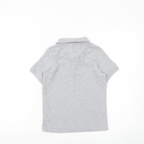 Slazenger Boys Grey Polo Shirt 7-8 Years Short Sleeve School Casual