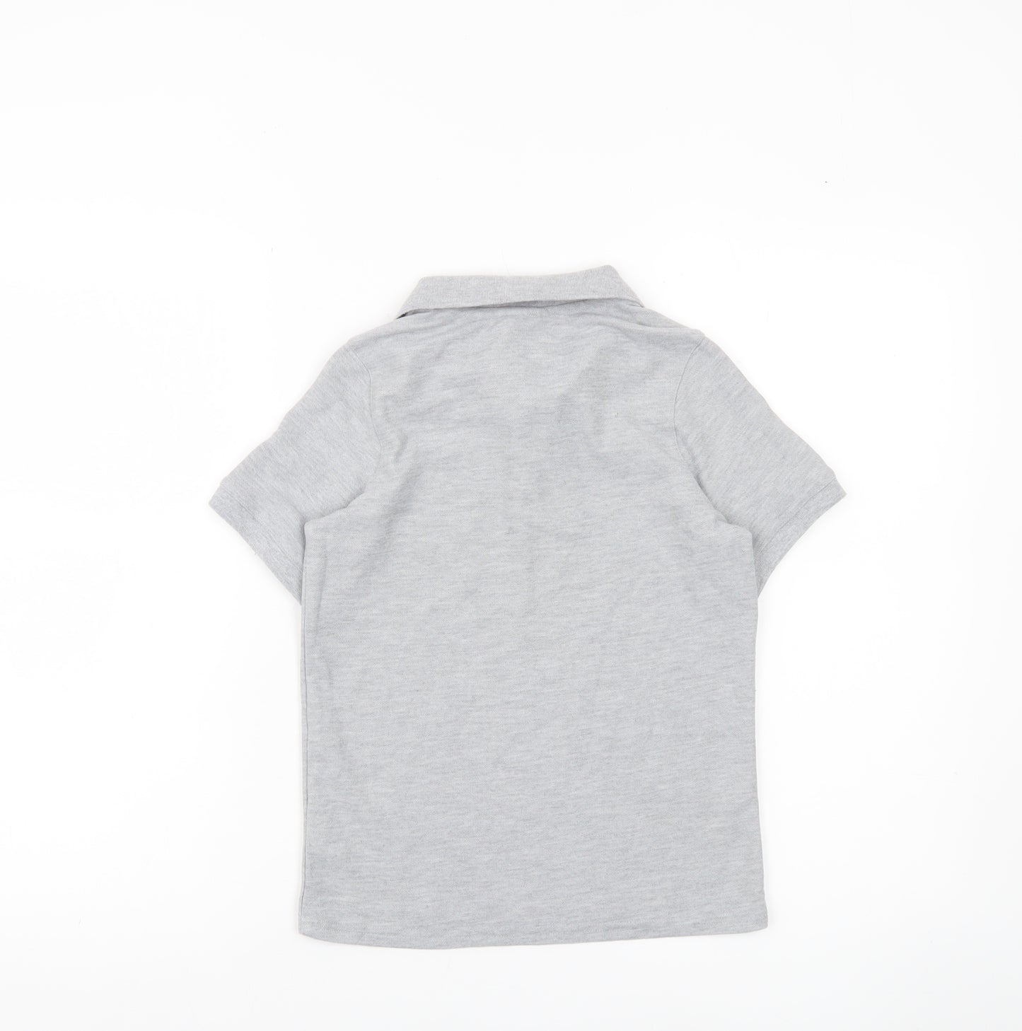Slazenger Boys Grey Polo Shirt 7-8 Years Short Sleeve School Casual