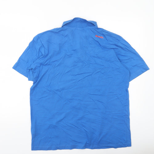 Bench Men’s Blue Graphic Polo Shirt XL Cotton Casual