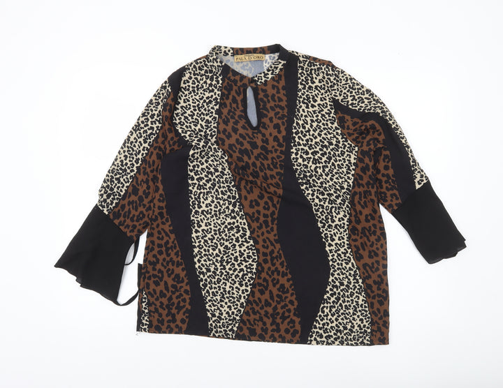 Pala D’oro Women’s Multicoloured Animal Print Tunic Blouse S
