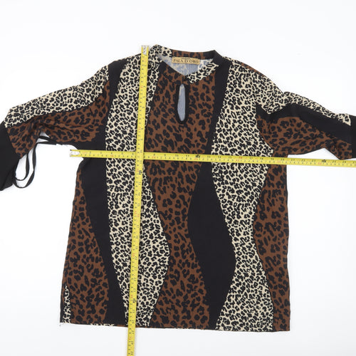 Pala D’oro Women’s Multicoloured Animal Print Tunic Blouse S