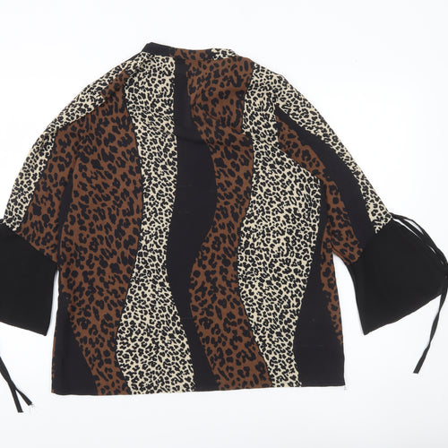 Pala D’oro Women’s Multicoloured Animal Print Tunic Blouse S