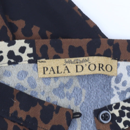 Pala D’oro Women’s Multicoloured Animal Print Tunic Blouse S