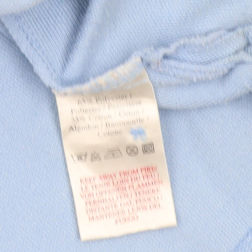 Umbro Men Blue Size L Polo Shirt Short Sleeve Cotton Blend