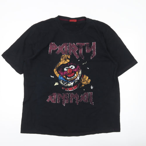 Disney at George Women’s Black Animal Party T-Shirt XL