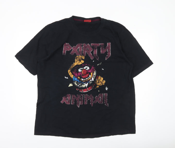 Disney at George Women’s Black Animal Party T-Shirt XL