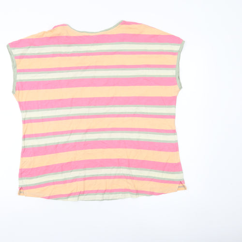 Next Women’s Multicoloured Striped Cotton T-Shirt UK 14