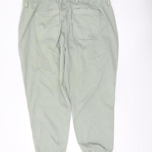 Marks and Spencer Women’s Green Size 24 Jogger Trousers Cotton Lyocell