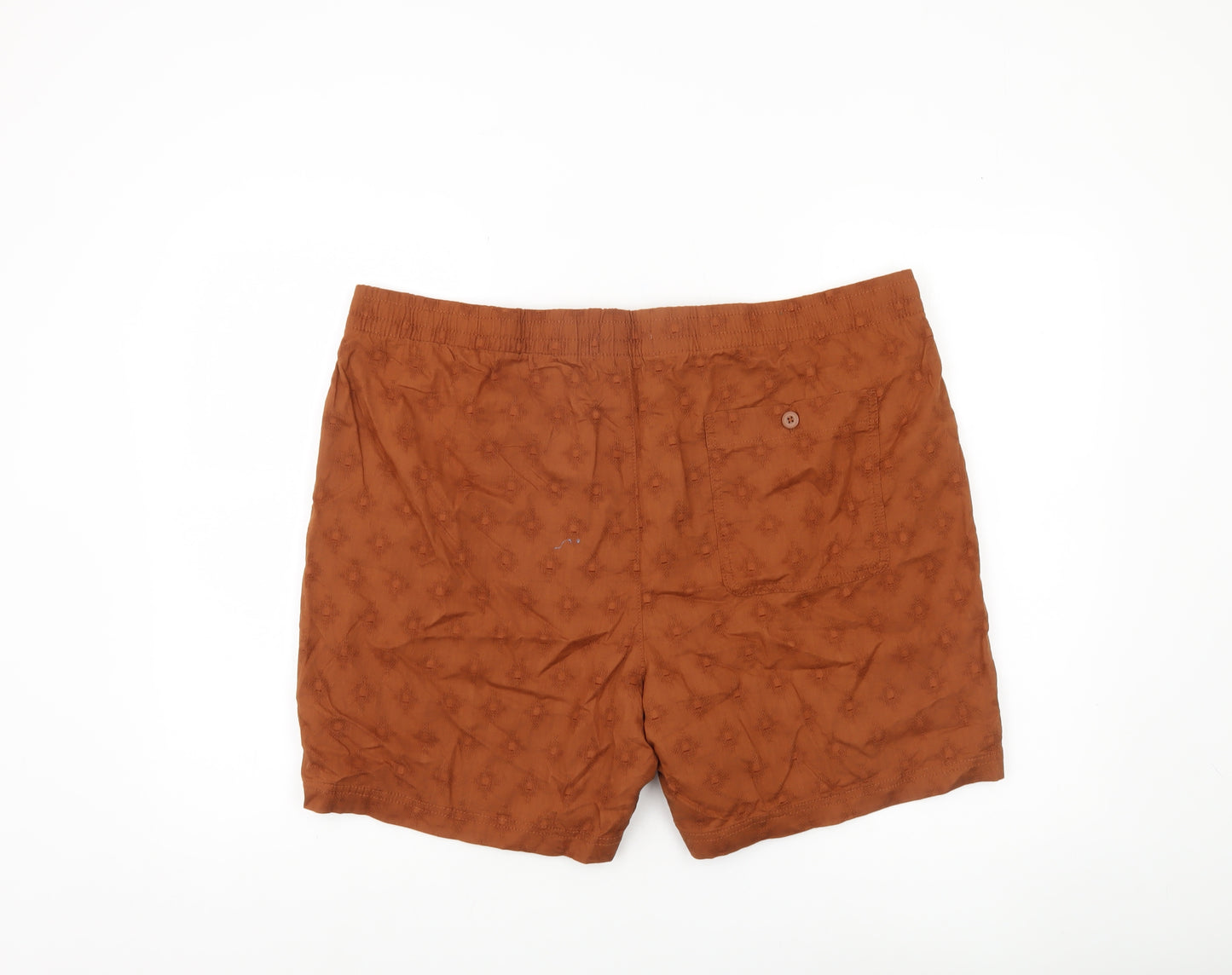 Marks and Spencer Men's Brown 2XL Casual Cotton Shorts