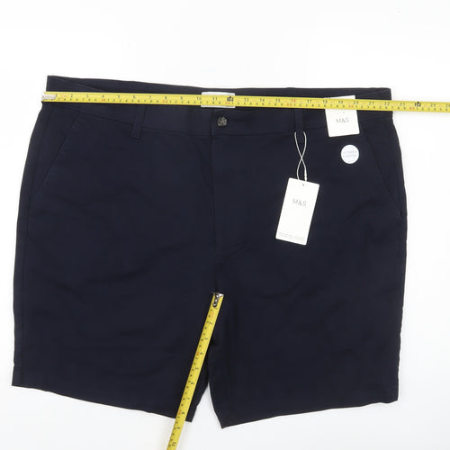 Marks and Spencer Mens Blue Chino Shorts Size 44 Regular Fit