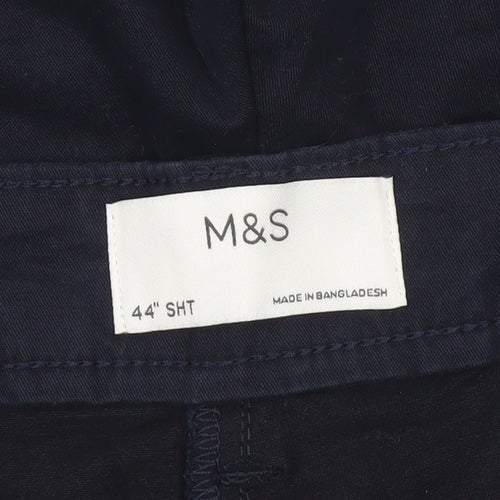 Marks and Spencer Mens Blue Chino Shorts Size 44 Regular Fit
