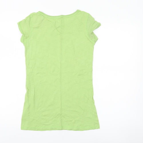 H&M Girls Green Graphic Print Cotton T-Shirt - Age 11 Years
