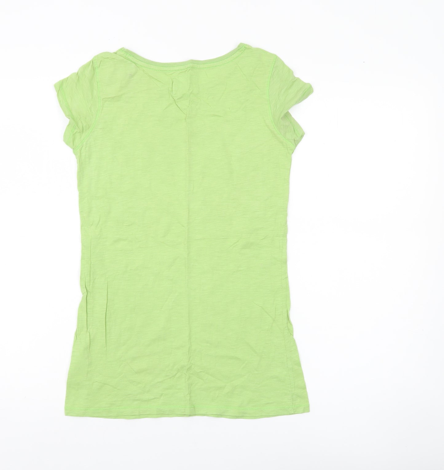 H&M Girls Green Graphic Print Cotton T-Shirt - Age 11 Years