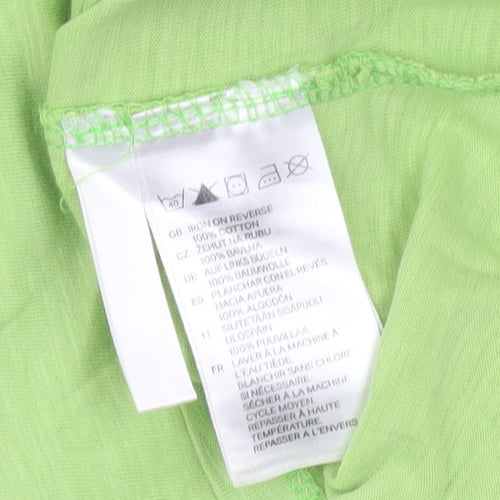 H&M Girls Green Graphic Print Cotton T-Shirt - Age 11 Years