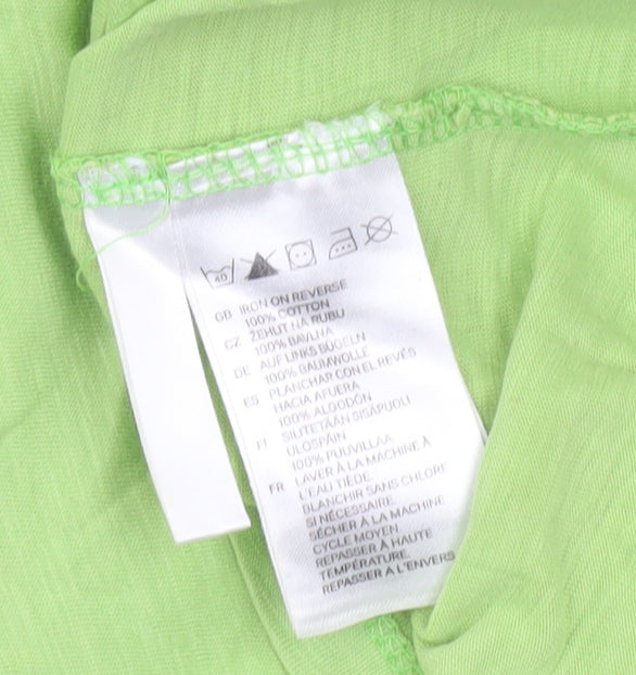 H&M Girls Green Graphic Print Cotton T-Shirt - Age 11 Years