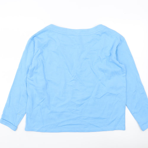 Monari Women’s Blue Pullover Sweatshirt Size 10 Cotton Long Sleeve