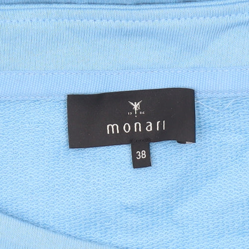 Monari Women’s Blue Pullover Sweatshirt Size 10 Cotton Long Sleeve
