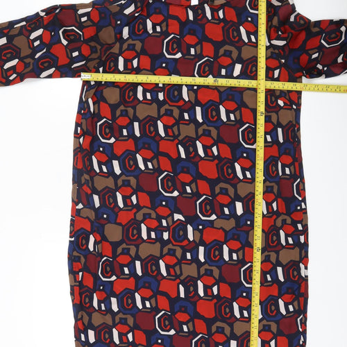MNG Collection Women’s Multicoloured Geometric Shift Dress Size 12