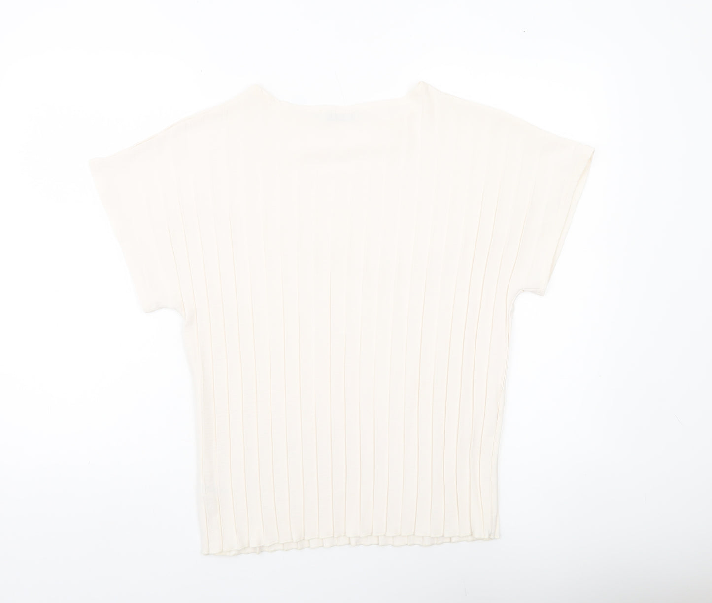 Gallery Womens Ivory XS Boat Neck Short Sleeve Basic Top