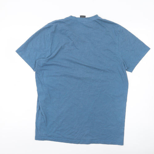 U.S. Polo Assn. Men’s Blue V-Neck T-Shirt Size M Cotton Blend