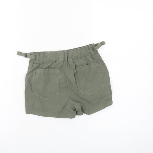 Marks and Spencer Girls Green Cargo Shorts 6-7Y Adjustable Waist Cotton