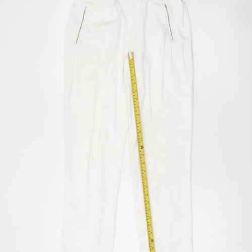 Ralph Lauren Women’s White Chino Trousers Size 4 Cotton Blend