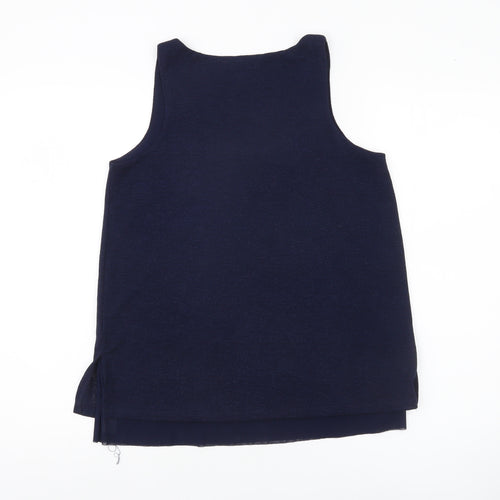 Dunnes Womens Blue V-Neck Sleeveless Tank Top Size S