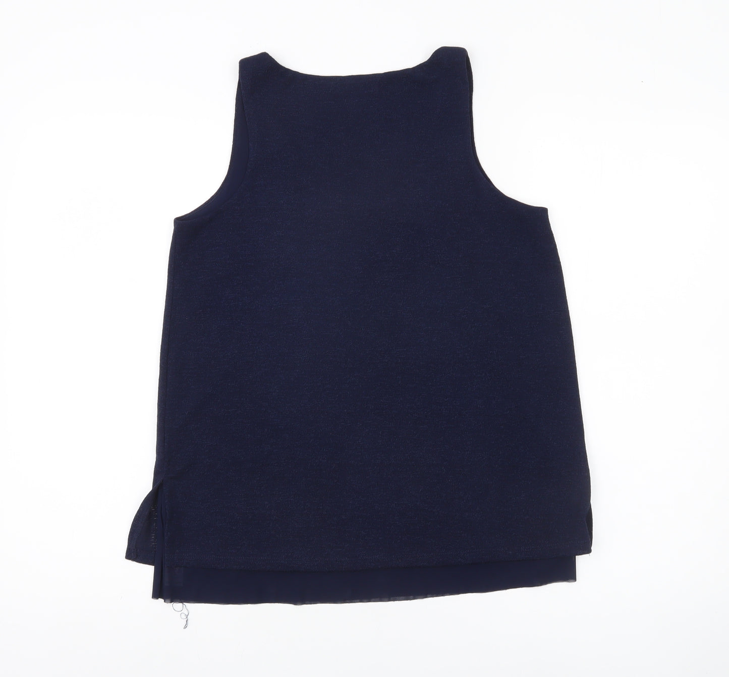 Dunnes Womens Blue V-Neck Sleeveless Tank Top Size S