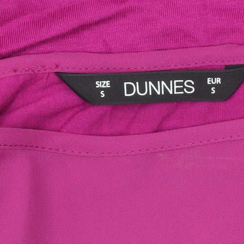 Dunnes Women Pink Ruffle Sleeve Blouse Size S