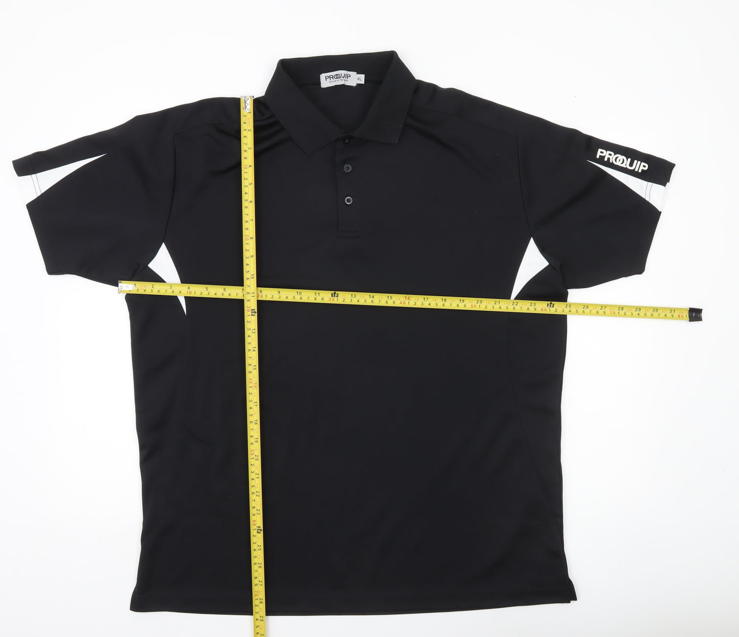 Proquip Men’s Black XL Golf Polo Shirt Lightweight Polyester