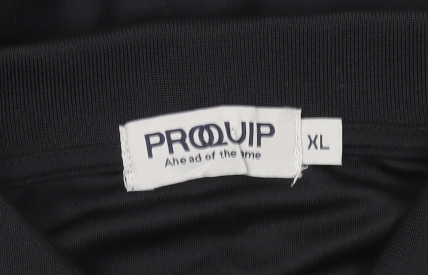 Proquip Men’s Black XL Golf Polo Shirt Lightweight Polyester