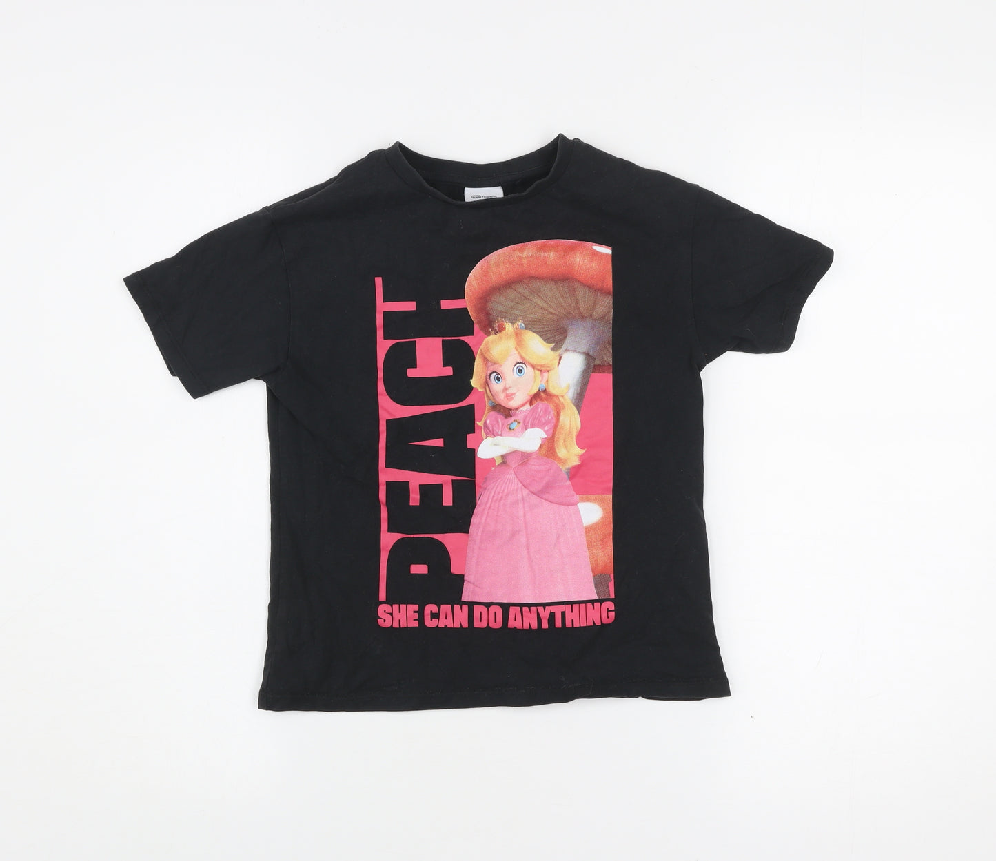 Next Boys Black Super Mario Princess Peach Graphic T-Shirt 5 Years