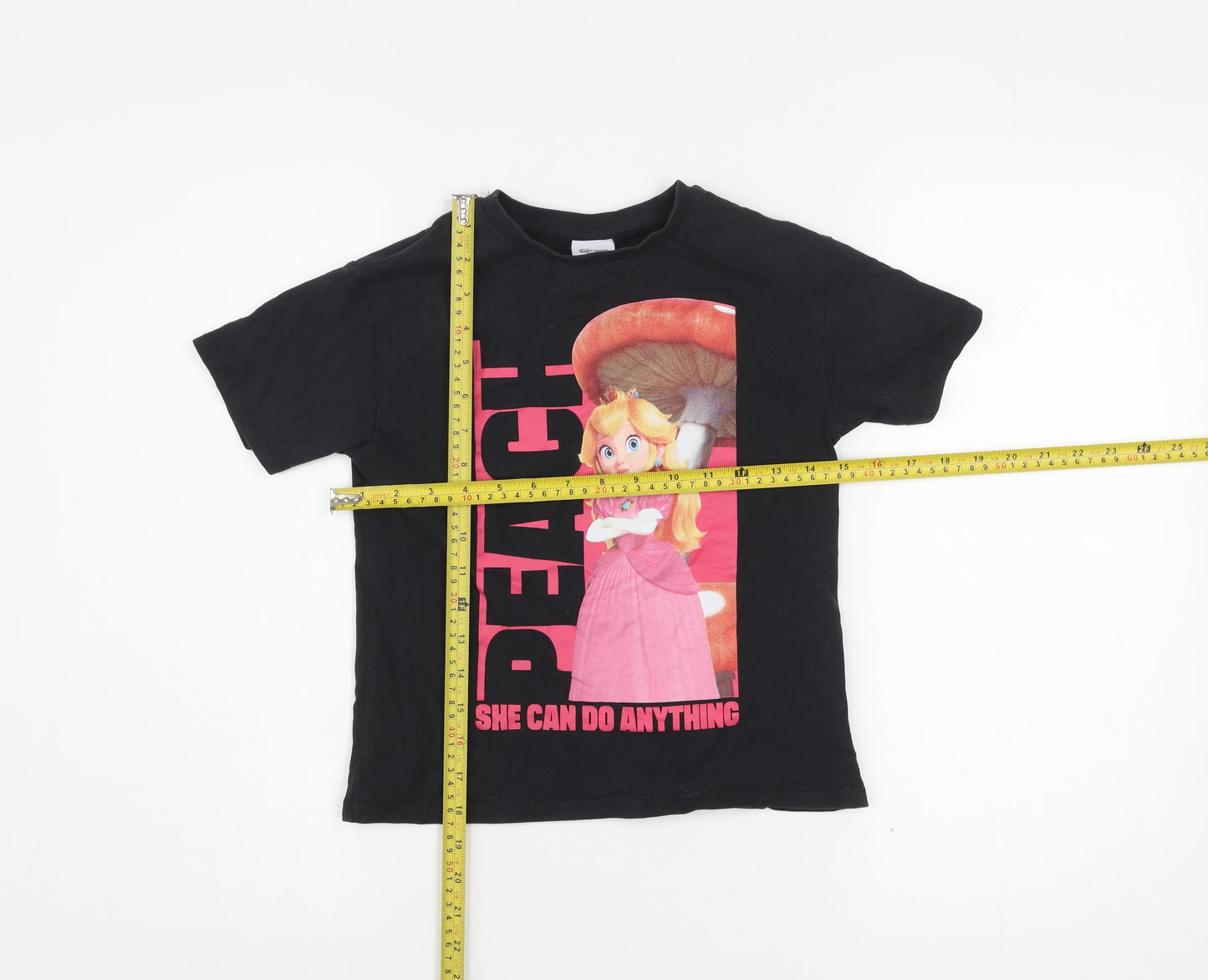 Next Boys Black Super Mario Princess Peach Graphic T-Shirt 5 Years