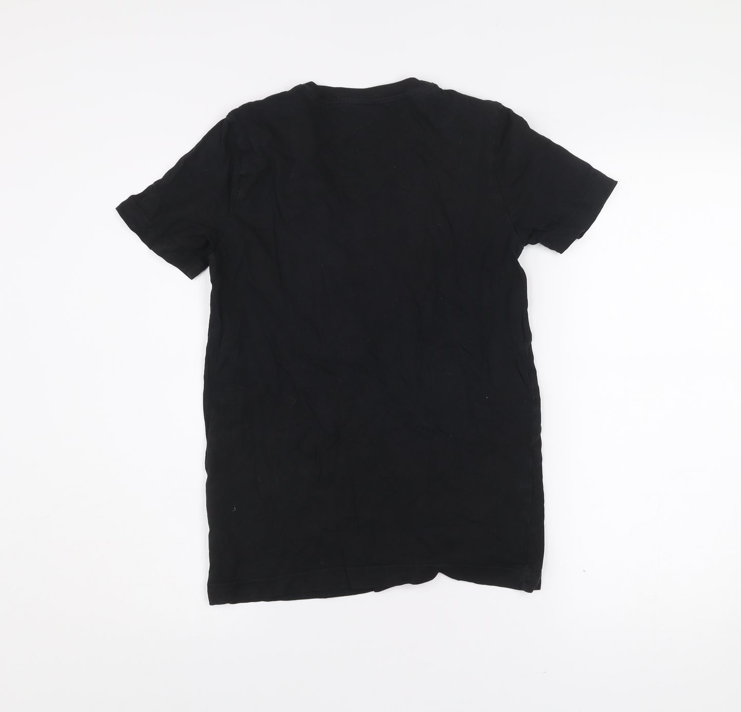 Puma Boys Black Graphic Logo T-Shirt 14 Years Short Sleeve Cotton Blend