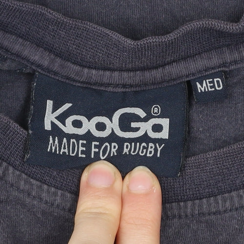 Kooga Men's Medium Black Grey Rugby Graphic Cotton T-Shirt