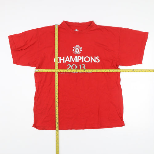 Manchester United Men’s Red L T-Shirt Champions 2013 Cotton