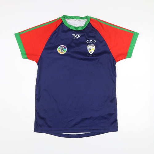 BCF Sports Men’s Blue Football Rugby Jersey T-Shirt Size M