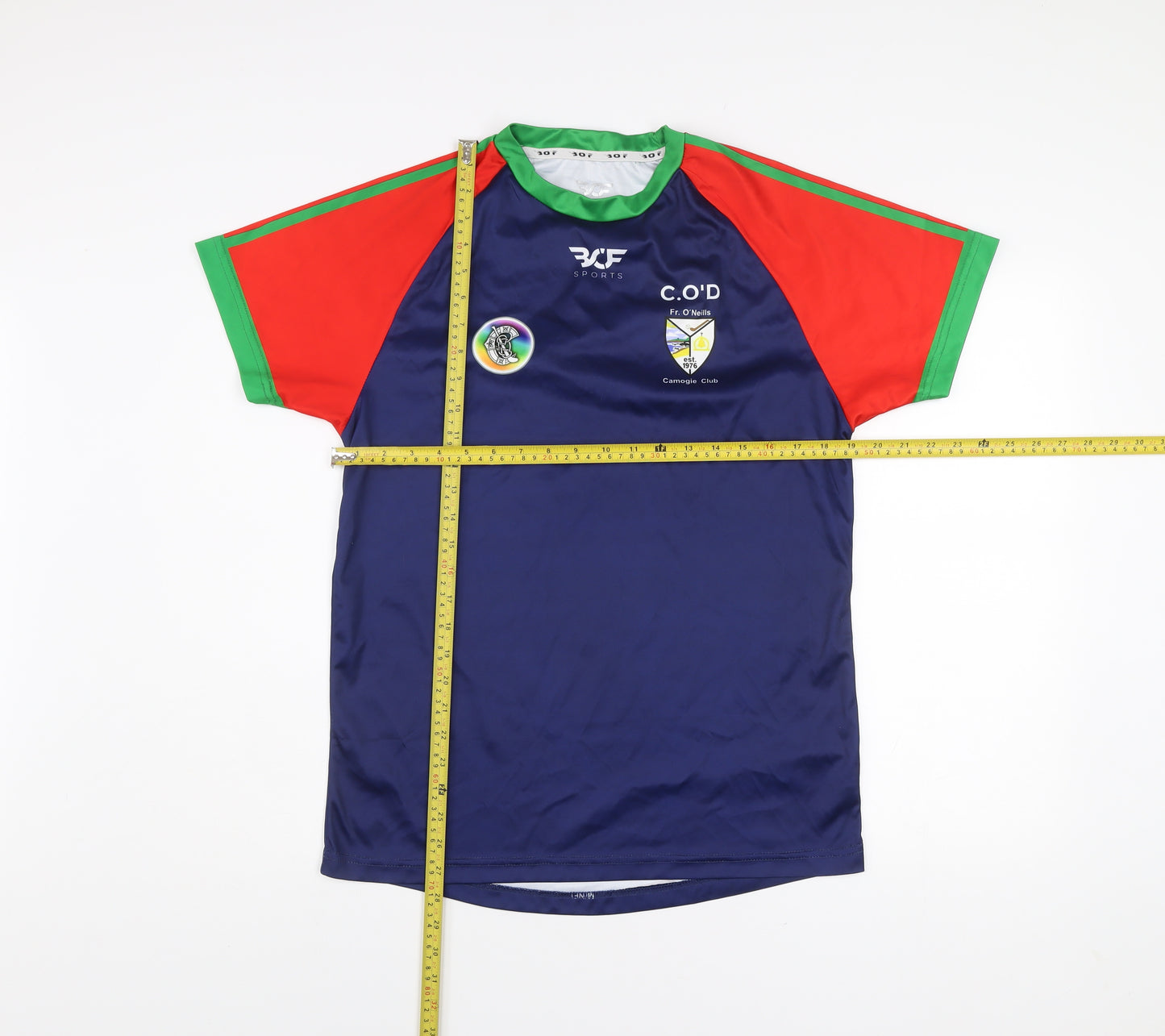 BCF Sports Men’s Blue Football Rugby Jersey T-Shirt Size M