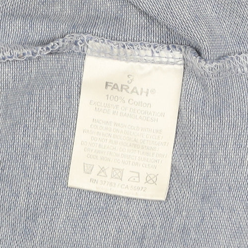 Farah Jeans Men's Blue Medium Polo Shirt Short Sleeve Cotton
